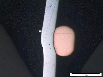 Example of sound thermal fuse weld