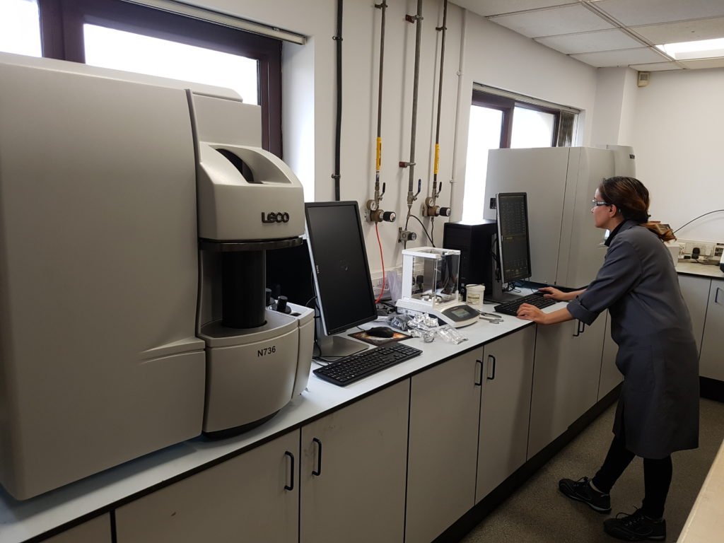 Technician at LECO machine