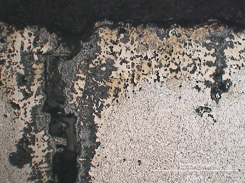 Radiant Coil Tube - Wide, oxide filled cracks